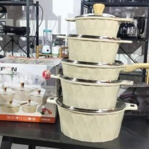 Lefon 10pcs Marble Cookware