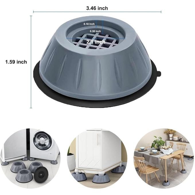 4Pcs Anti Vibration Pads for Washing Machine, Refrigerator, Dryer Shock and Noise Cancelling - Image 6